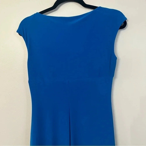 Lauren Ralph Lauren Women's Twist Front Cap Sleeve Blue Dress Size 6 GUC - Picture 7 of 8